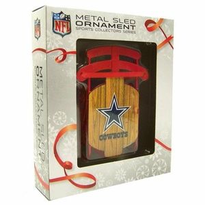NFL Metal Sled Ornament Dallas Cowboys Christmas